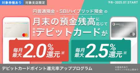 住信SBIネット銀行、円普通預金残高に応じた「デutf-8
