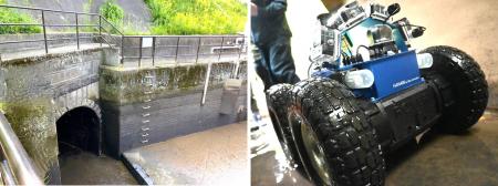 水力発電所導水路の高度点検に向けたAGV実証を実施 水力発電所導水路の高度点検に向けたAGV実証を実施