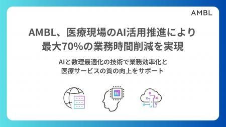 AMBL、医療現場のAI活用推進により最大70%の業務時間