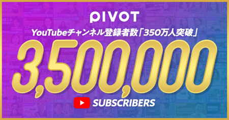 ビジネス映像メディア「PIVOT」、YouTube登録者数が35