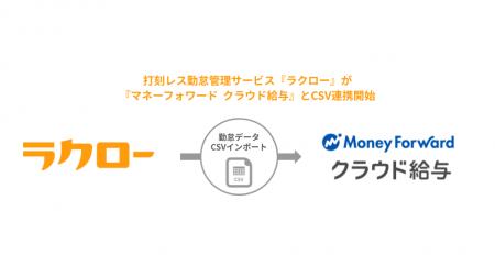 打刻レス勤怠管理サービス『ラクロー』が『マネーフォ
