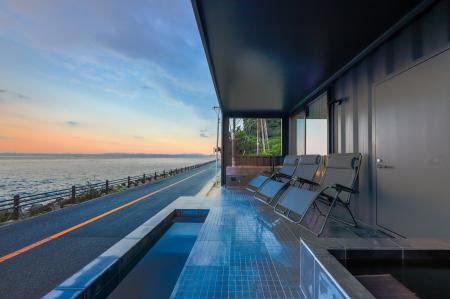 夕陽百選のサンセットを望むロケーションに「サウナイ 夕陽百選のサンセットを望むロケーションに「サウナイ