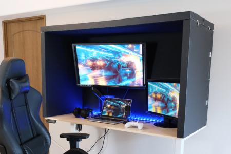 【ユーザーの声を元に改良】ゲーマー向けのデスク用防 【ユーザーの声を元に改良】ゲーマー向けのデスク用防