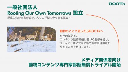 一般社団法人ROOTs法人化／動物コンテンツ炎上を未然