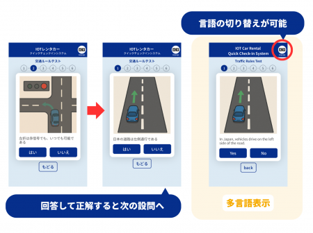 訪日外国人向けにレンタカー貸出時の「交通ルール確認