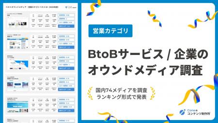 【カテゴリ：営業】BtoBオウンドメディア調査・ランキ