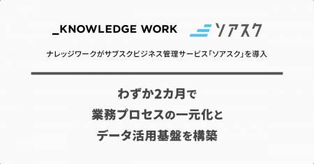 ナレッジワークがサブスクビジネス管理サービス「ソア