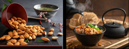 国産アーモンドの甘みのある味わいや香りに和食に関わ