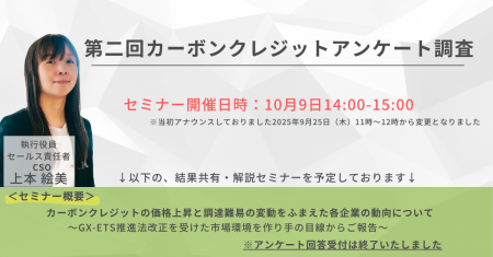フェイガー、第二回カーボンクレジットアンケート調査