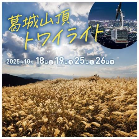 ― 夕日で黄金に輝くススキを満喫 ―「葛城山夕景utf-8