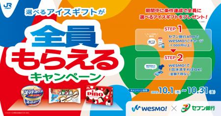 全員もれなくアイスギフトがもらえる！Wesmo!＆セブン