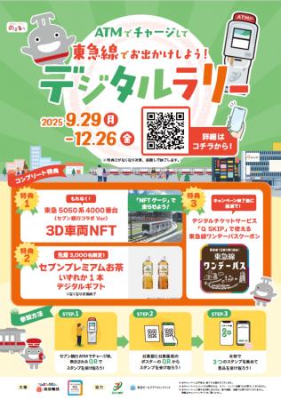 セブン銀行と初コラボ！３Ｄ車両ＮＦＴやＱ　ＳＫＩＰ