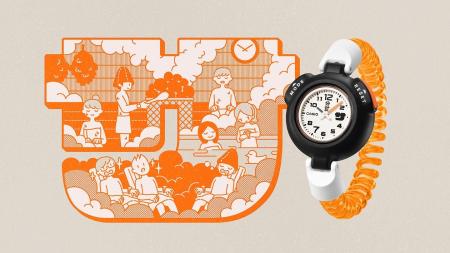 100℃のサウナで使えるサウナー専用腕時計“サ時計”の一