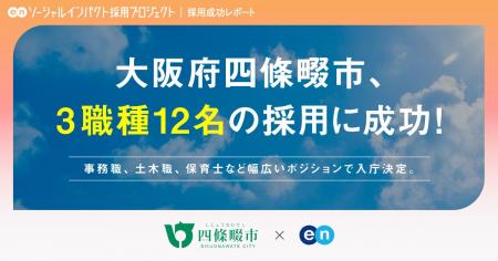 大阪府 四條畷市、エン・ジャパンを通じて保育士・土