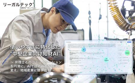 リーガルテック社、“中堅企業向け知財AI”の提供を開始