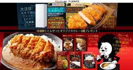 冷凍庫ととんかつとオリジナルカレー4種プレゼントキ