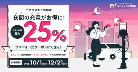 「エネパス ナイトチャージキャンペーン」を10月1日よ