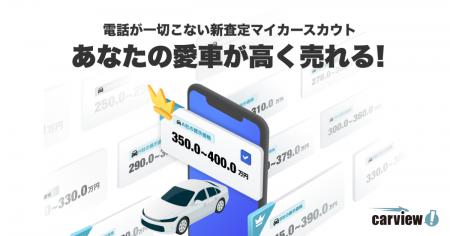 【carview!】マイカーを登録するだけで買取査定額が提