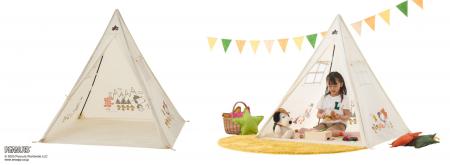 組立て簡単！とんがり屋根のKIDSテント「SNOOPY KIDS 