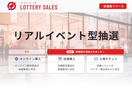 ロッタリーセールス、新機能「リアルイベント型抽選」