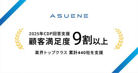 アスエネ、2025年CDP質問書の回答支援で顧客満足度9割
