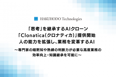 「思考」を継承するAIクローン「Clonatica(クロナティ