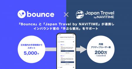 『Bounce』と『Japan Travel by NAVITIME』が連携開始