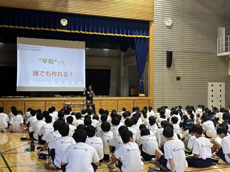 柏の葉中学校で1年生148名に講演・全クラス巡回ワーク