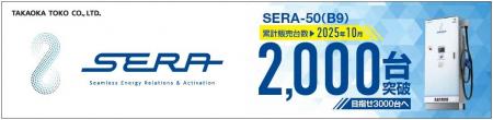 EV用急速充電器「SERA-50」が累計出荷台数2,000台を突