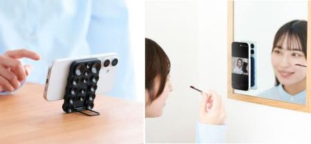 タコのような強力吸盤でピタッと吸着!壁や鏡、窓ガラ