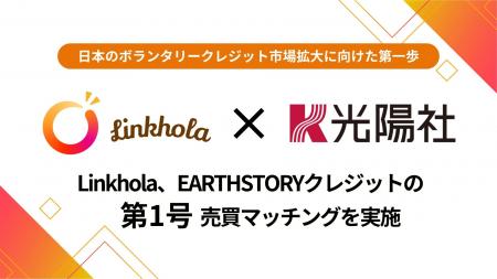 Linkhola、EARTHSTORYクレジットの第1号売買マッチン