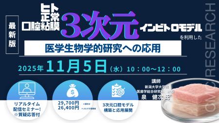 【ライブ配信/ZOOM】「ヒト正常口腔粘膜3次元インビト