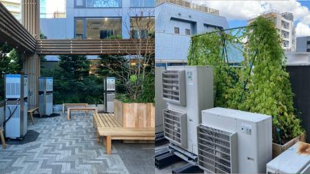 SHIBUYA GREEN SHIFT PROJECTにおいて屋外のクールダ