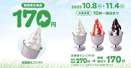びっくりドンキーこだわりの「北海道ミニソフト」が10