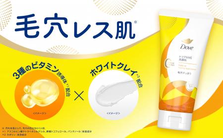 人気の「ダヴ トリプルVC クリーミー泡洗顔料」が毛穴