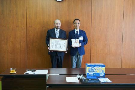 有限会社だいだい、明石市へ非常災害用備蓄物品（非常