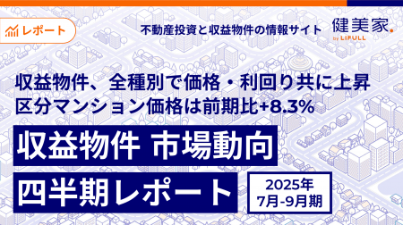 収益物件、全種別で価格・利回り共に上昇。区分マンシ