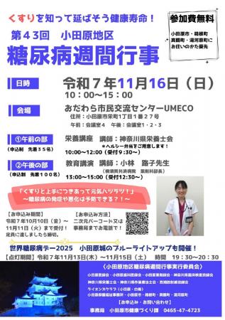 【神奈川県小田原市】「第43回小田原地区糖尿病週間行