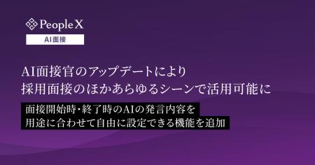対話型AI面接サービス「PeopleX AI面接」、AI面接官の