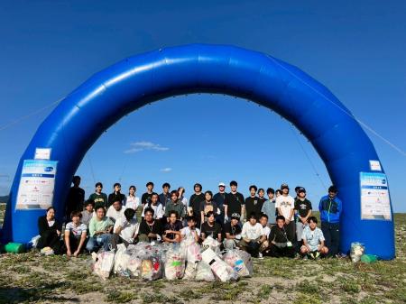 約 445kg89袋の海浜ゴミを約40名で回収! 県外大学生と