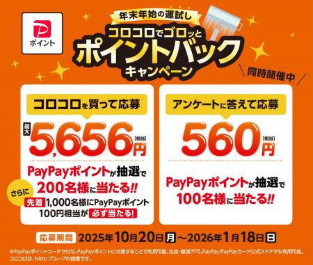 PayPayポイント最大5,656円分が当たる！先着1,000名に