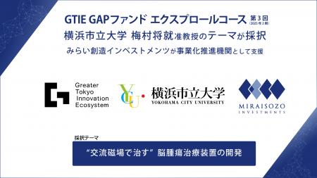 GTIE「GAPファンドエクスプロールコース」に横浜市立 GTIE「GAPファンドエクスプロールコース」に横浜市立
