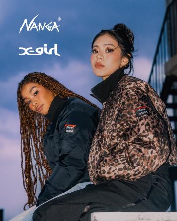 X-girl × NANGA コラボレーションコレクション発売決 X-girl × NANGA コラボレーションコレクション発売決