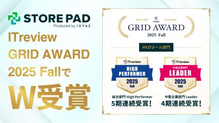 「STOREPAD(ストアパッド)」が「ITreview Grid Awar 「STOREPAD(ストアパッド)」が「ITreview Grid Awar