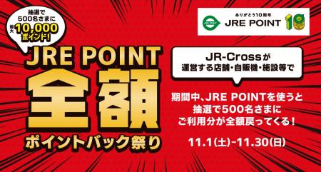 JRE POINT10周年の感謝をこめて「JRE POINT 全額ポイ