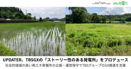 UPDATER、TBSGXの「ストーリー性のある発電所」をプロ UPDATER、TBSGXの「ストーリー性のある発電所」をプロ