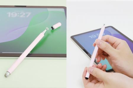 スマホ・タブレット対応2WAYタッチペン、キャップ式／