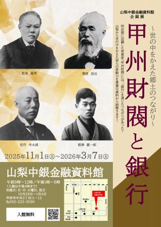 山梨中銀金融資料館における企画展「甲州財閥と銀行～