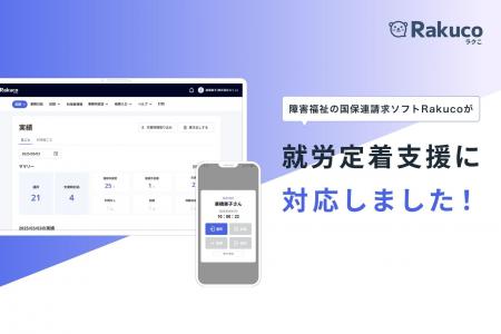 「Rakuco(ラクこ)」が「就労定着支援」に対応!就労 「Rakuco(ラクこ)」が「就労定着支援」に対応!就労
