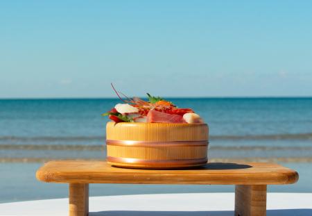 【オーシャンビュー海鮮丼】福津市 福間海岸徒歩1秒に